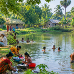 🌿 গ্রামবাংলার যৌথ পুকুর—এক পাড়ে কত গল্প, কত সম্পর্ক! 💚